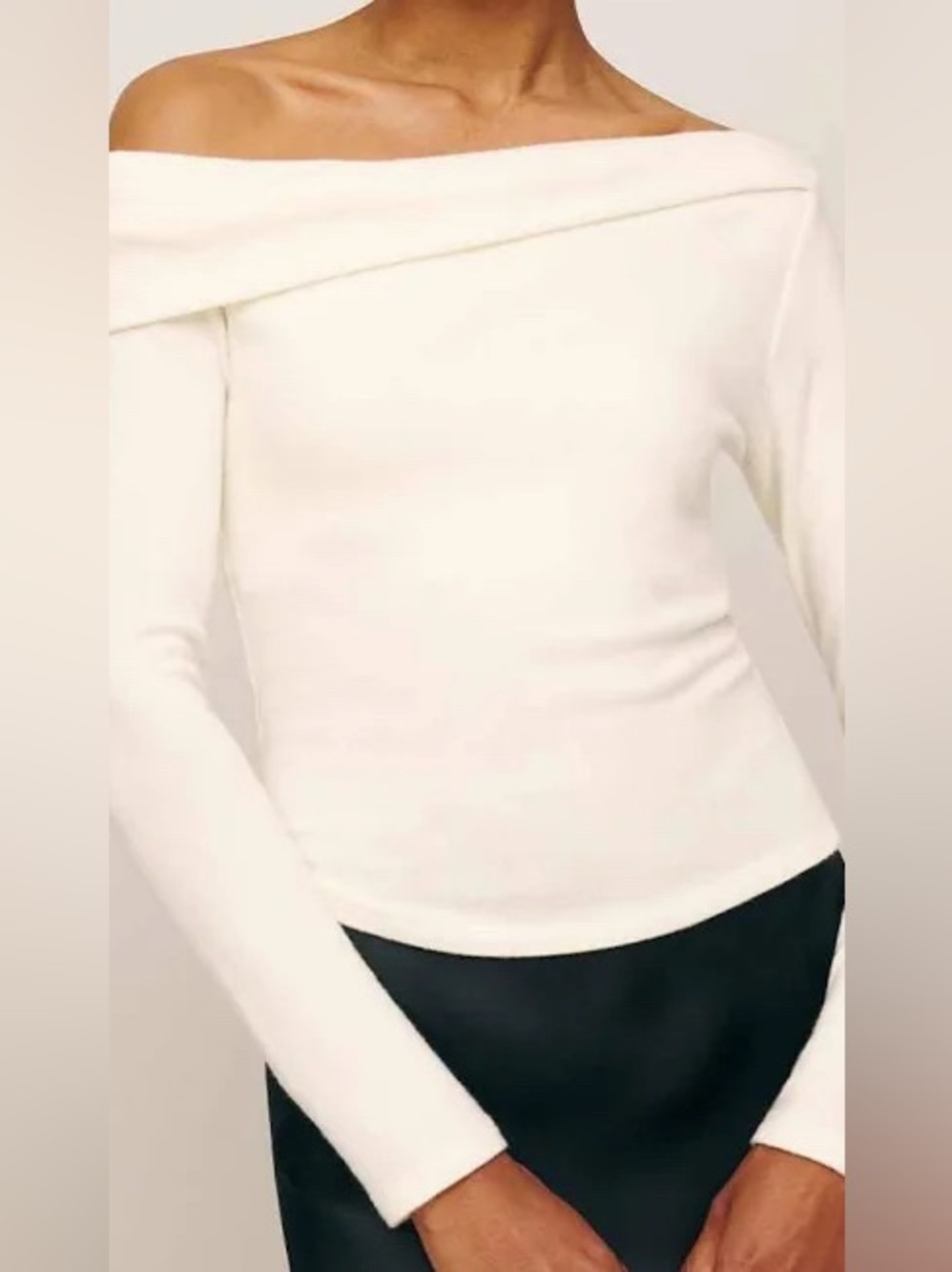 Reformation white Elio off the shoulder top small